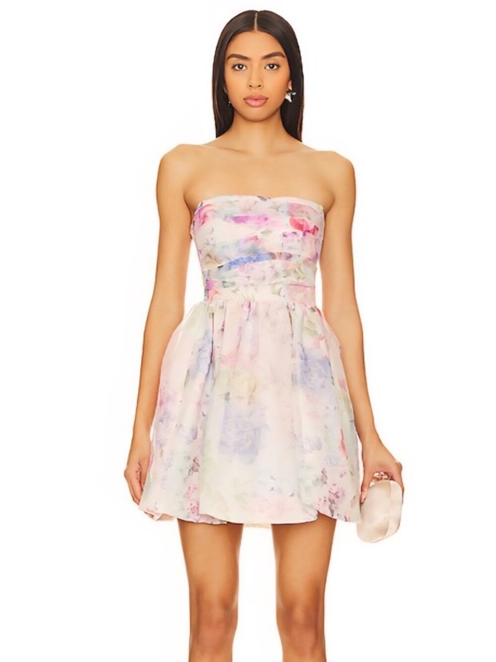 Amanda Uprichard Oscar Dress in Lorelei Strapless Bodice Mini Bubble Dress small